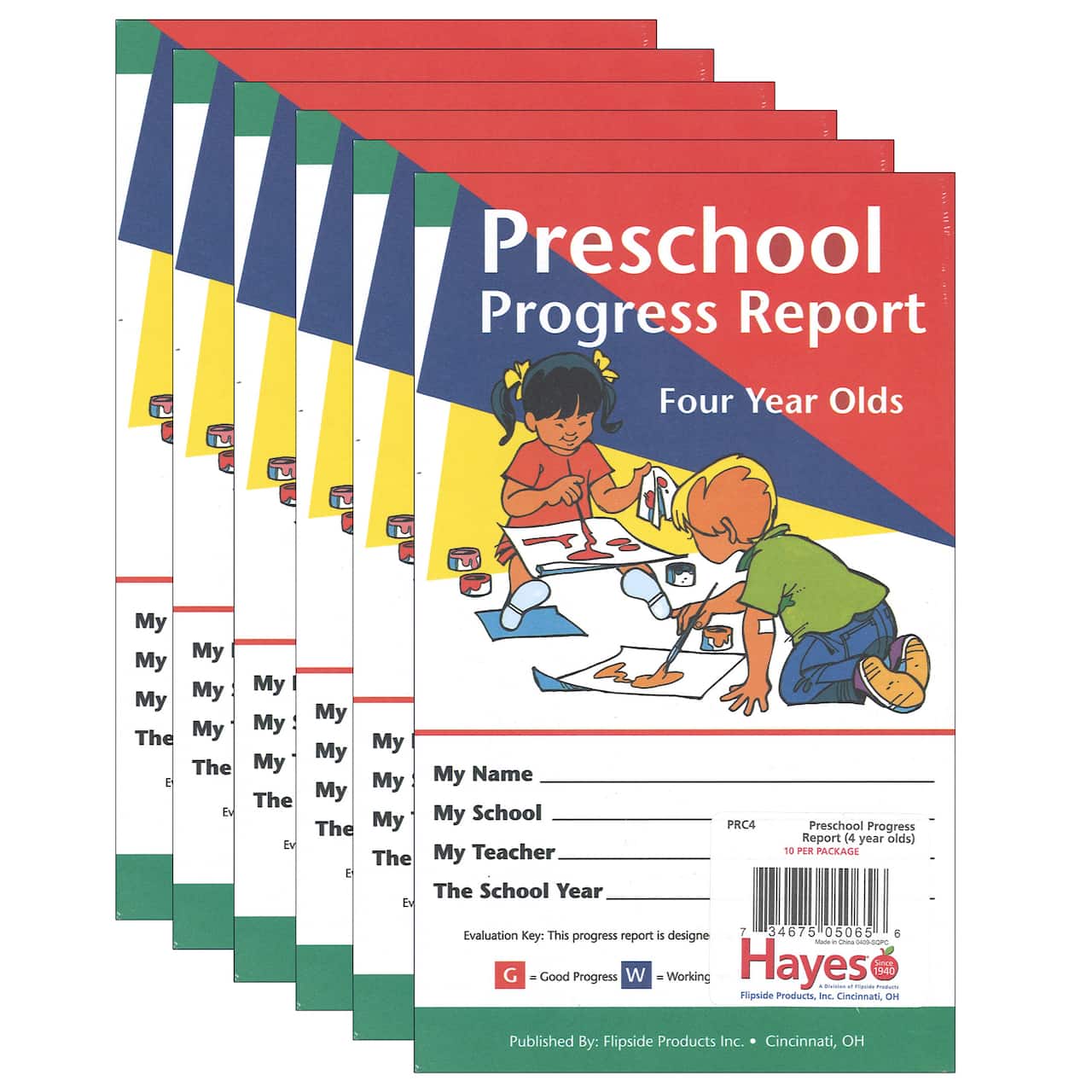 Hayes Preschool Progress Report Cards, 6 Packs of 10